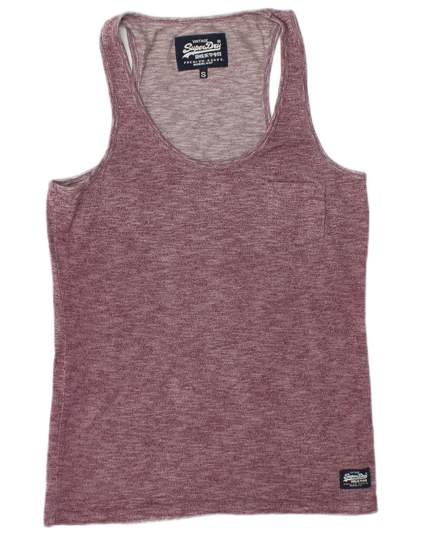SUPERDRY Hombre Chaleco Top Small Borgoña Algodón