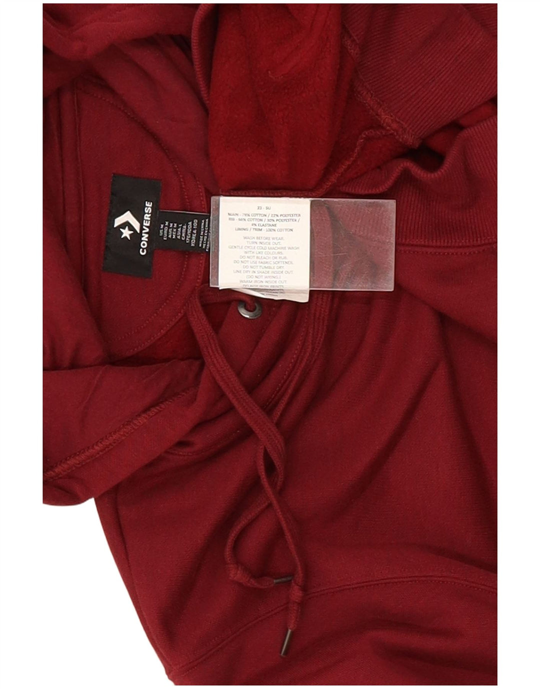 Converse Hombre Sudadera con capucha Jumper Medium Borgoña Algodón