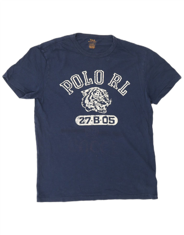Polo Ralph Lauren - Camiseta con gráfico ajustado personalizado para hombre, color azul marino mediano