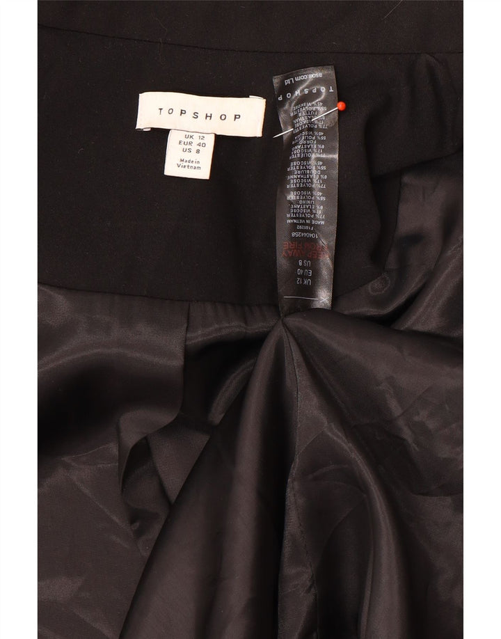 Topshop Chaqueta tipo blazer extragrande con 3 botones para mujer, talla M, color negro