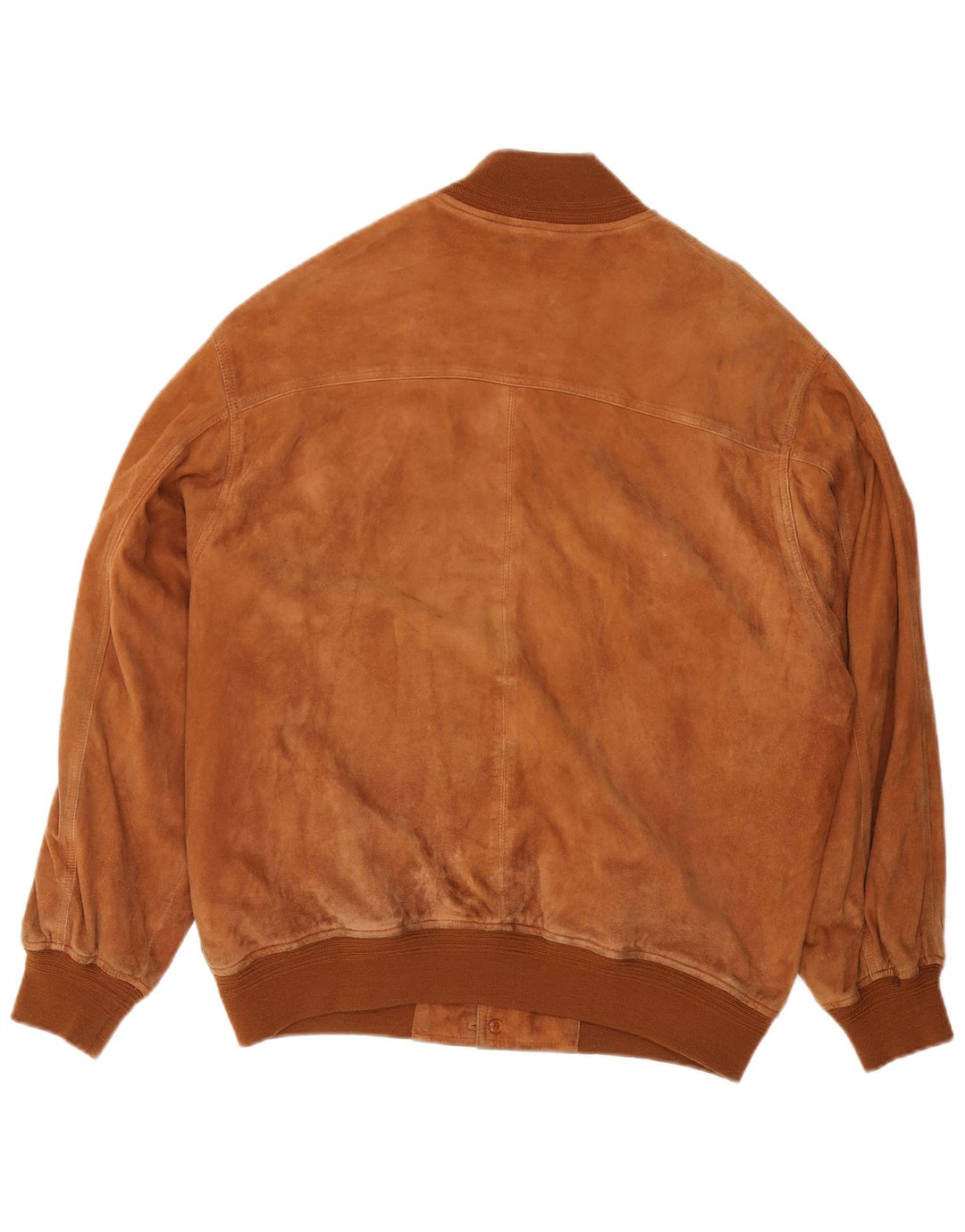 L.LAMBERTAZZI Chaqueta bomber de ante para hombre IT 50 Cuero marrón grande