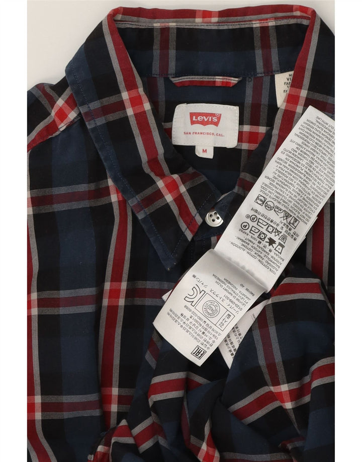 Camisa Levi's Hombre Algodón Azul Marino Mediano A Cuadros