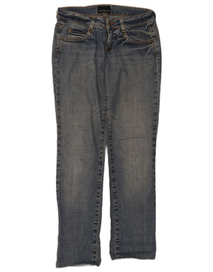 Vaqueros ajustados para mujer Calvin Klein W26 L30 Algodón azul