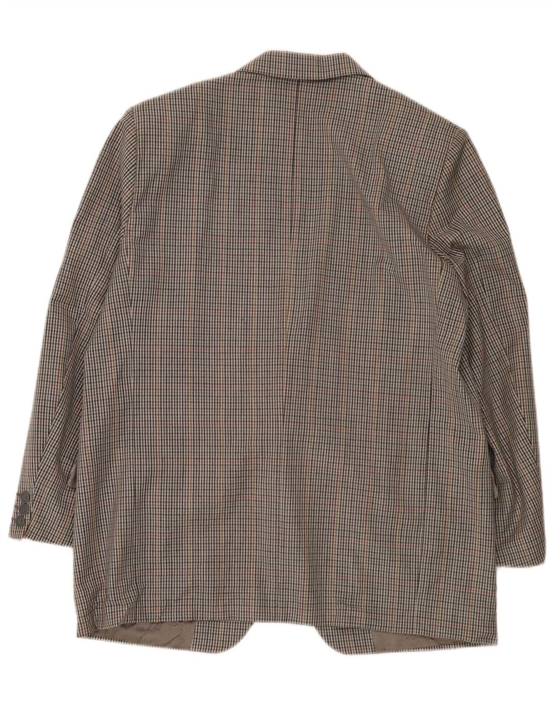 Vintage hombres 2 botones Blazer chaqueta Reino Unido 38 gris medio Houndstooth