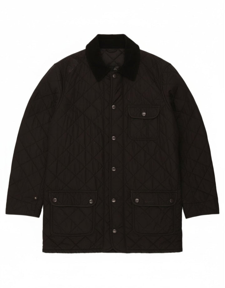 Barbour Abrigo acolchado para hombre Reino Unido 40 Grande Poliéster negro