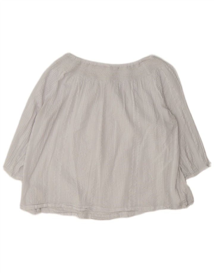 Blusa extragrande de manga 3/4 para mujer de Fat Face UK 40 Algodón blanco mediano