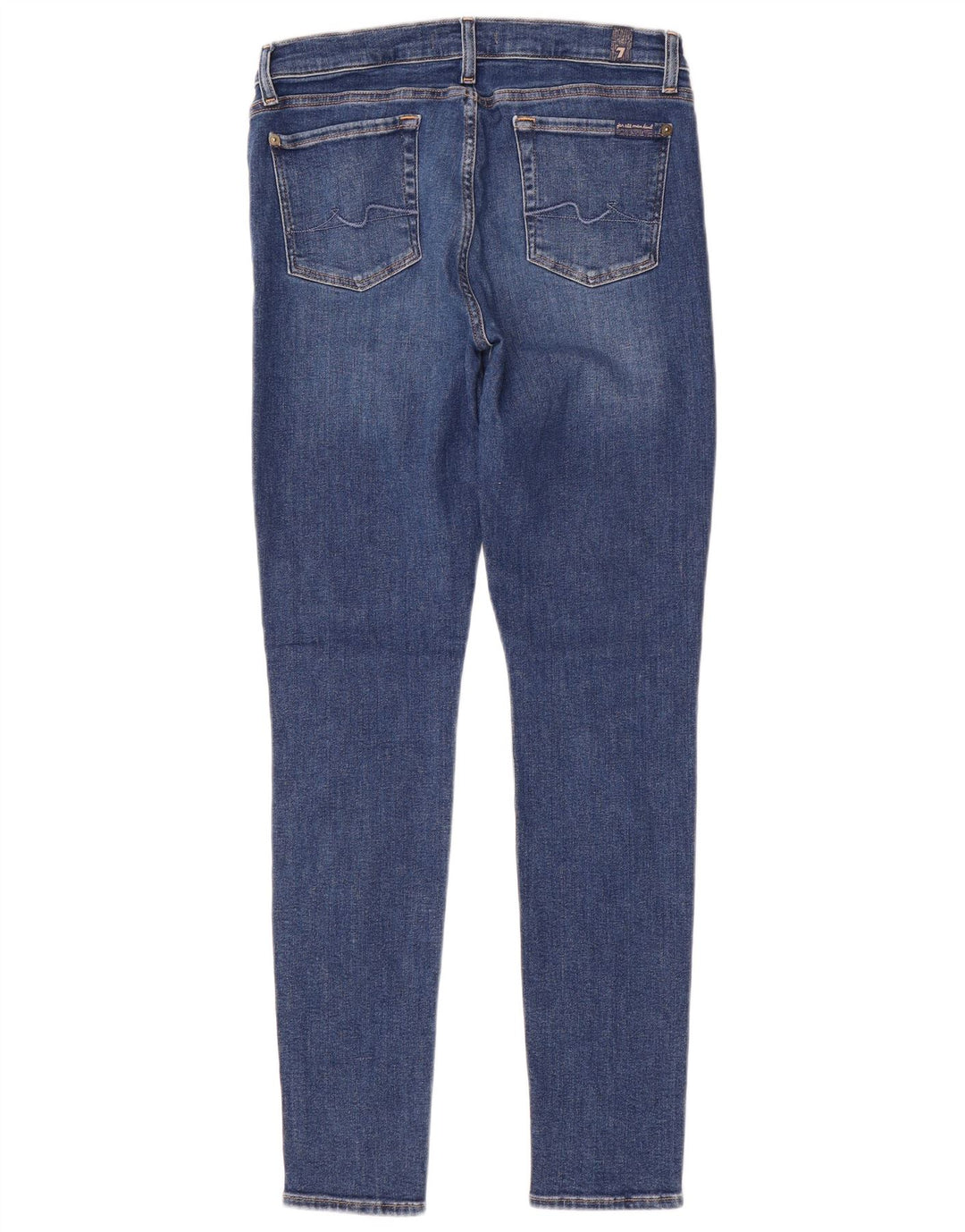 Vaqueros pitillo de mujer 7 For All Mankind W30 L30 Poliéster azul