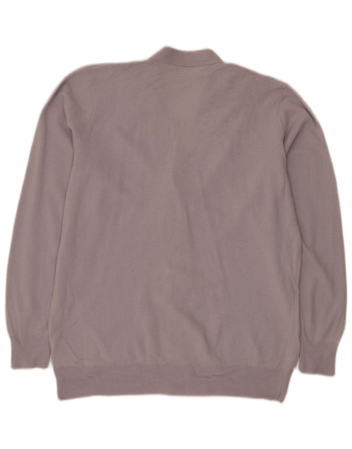 Jaeger Cárdigan para mujer, talla 44, lana de cordero mediana, color morado