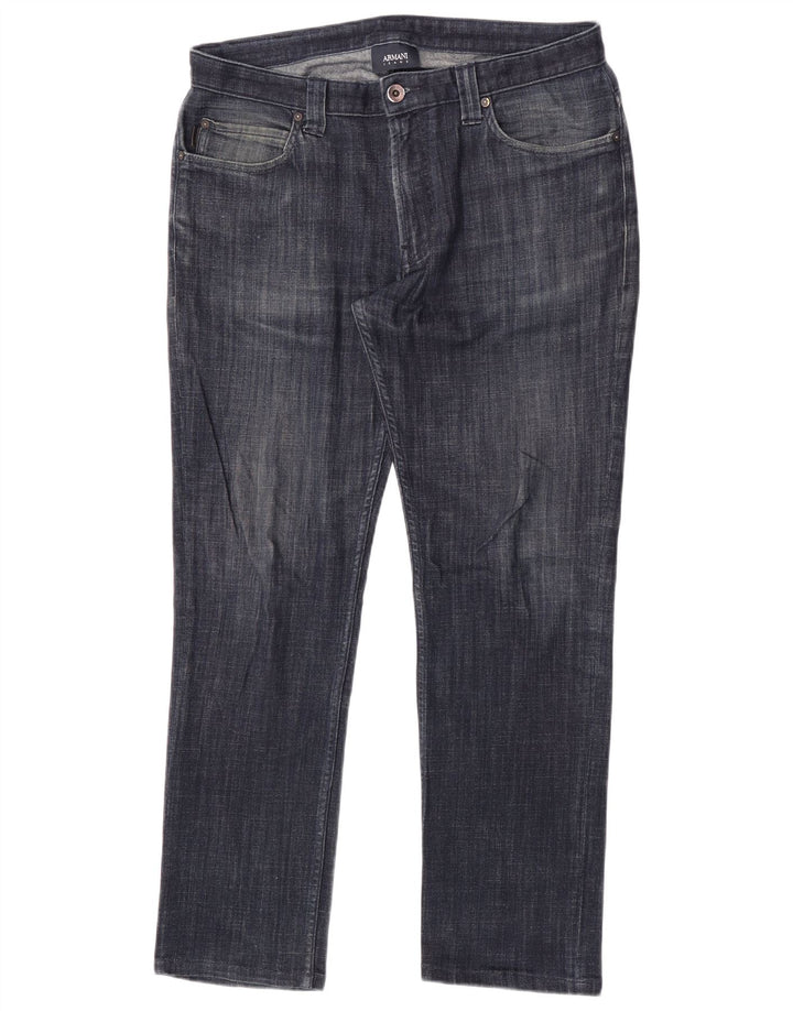 Vaqueros Armani Hombre Rectos W33 L29 Algodón Azul