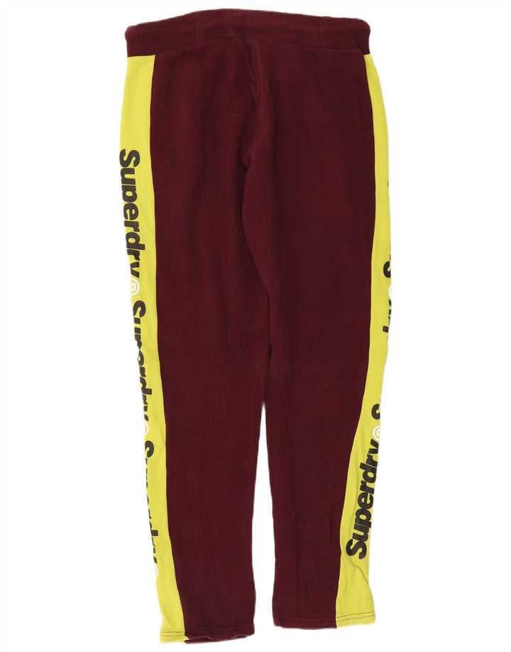Superdry Hombre Pantalones De Chándal Gráficos Color Block En Burdeos Medio
