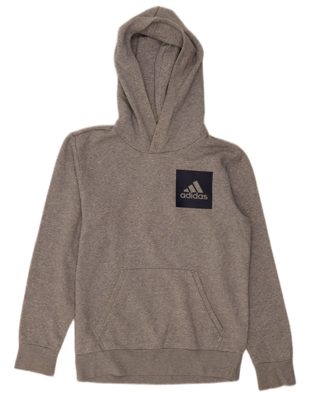 ADIDAS Hombre Graphic Sudadera con capucha Jumper Pequeño Gris Algodón