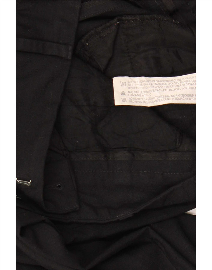 Zara Pantalón Chino Bootcut para Mujer EU 38 Small W28 L32 Poliéster Negro
