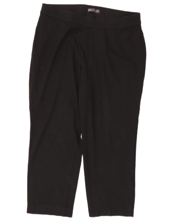 Marks & Spencer Pantalones cortos para mujer UK 46 Large W34 L24 Viscosa negra