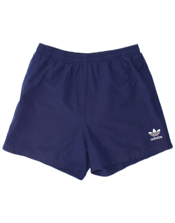 Adidas - Pantalones cortos deportivos para hombre, talla grande, poliéster, color azul marino