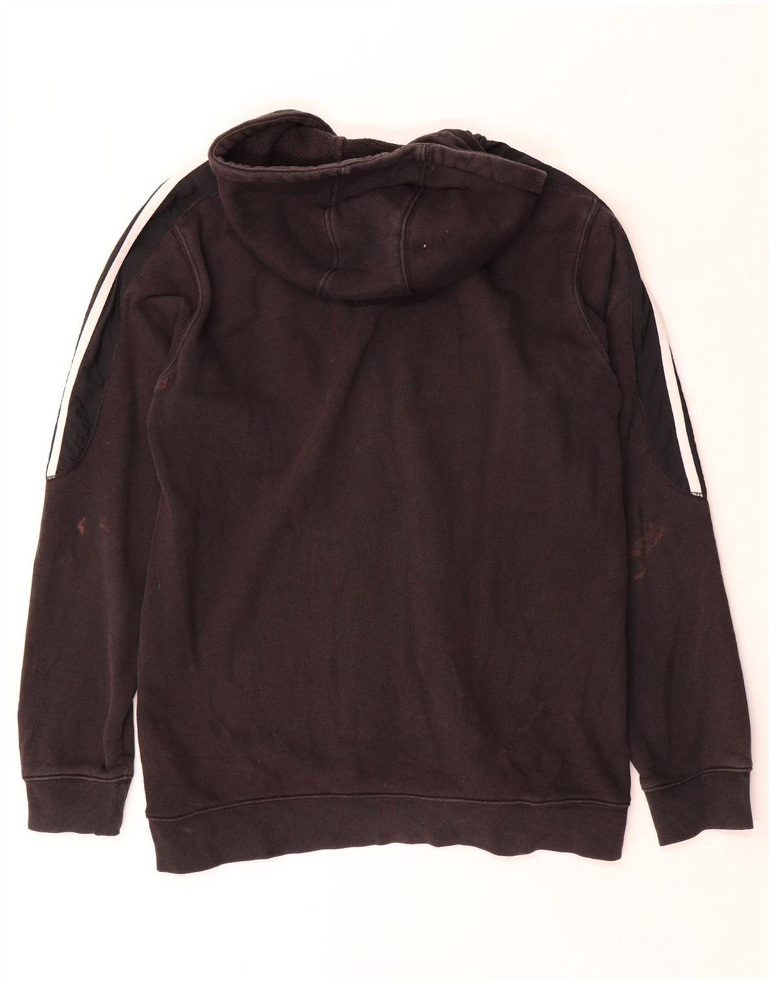 Adidas - Sudadera con capucha y cremallera para hombre, algodón negro mediano