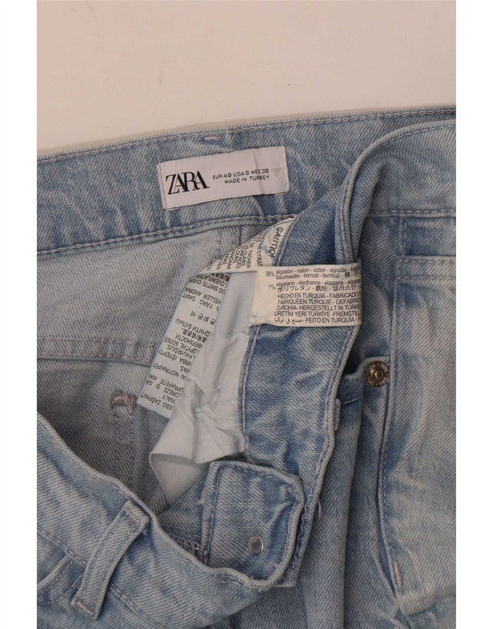 Zara Jeans Rectos Mujer EU 40 Medium W30 L30 Algodón Azul
