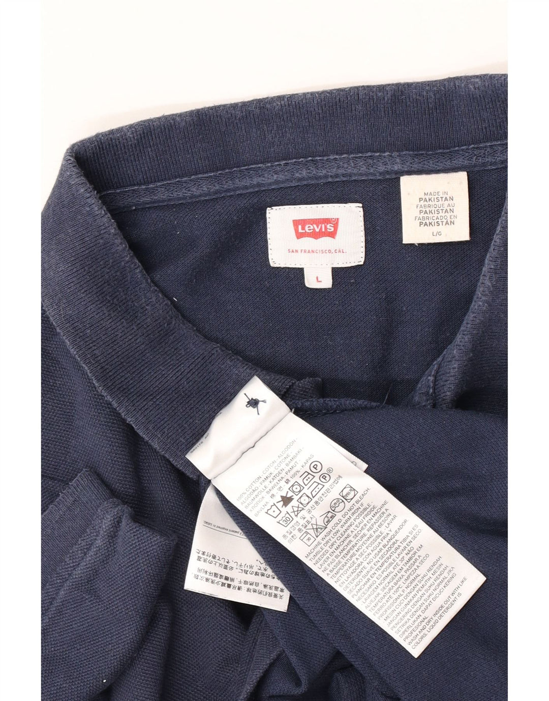 Polo Levi's para hombre de algodón azul marino grande
