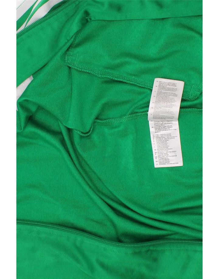 Adidas Boys Graphic Chándal Top Chaqueta 7-8 Años Verde Poliéster