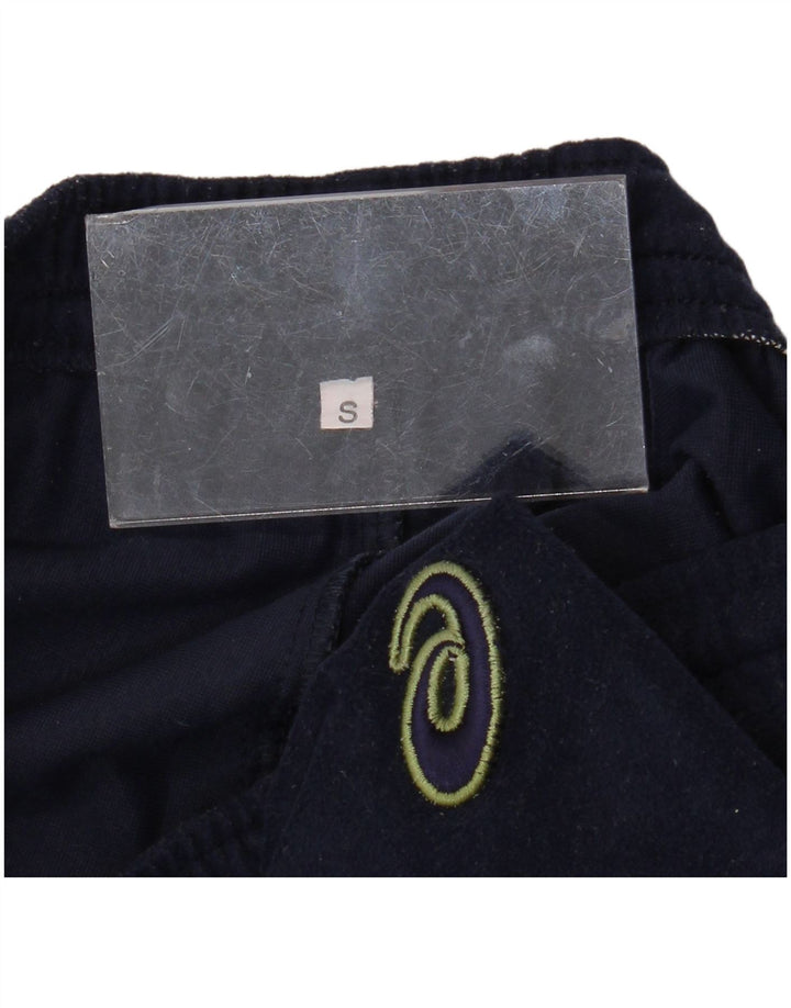 ASICS Pantalones de chándal de terciopelo para hombre pequeño azul marino