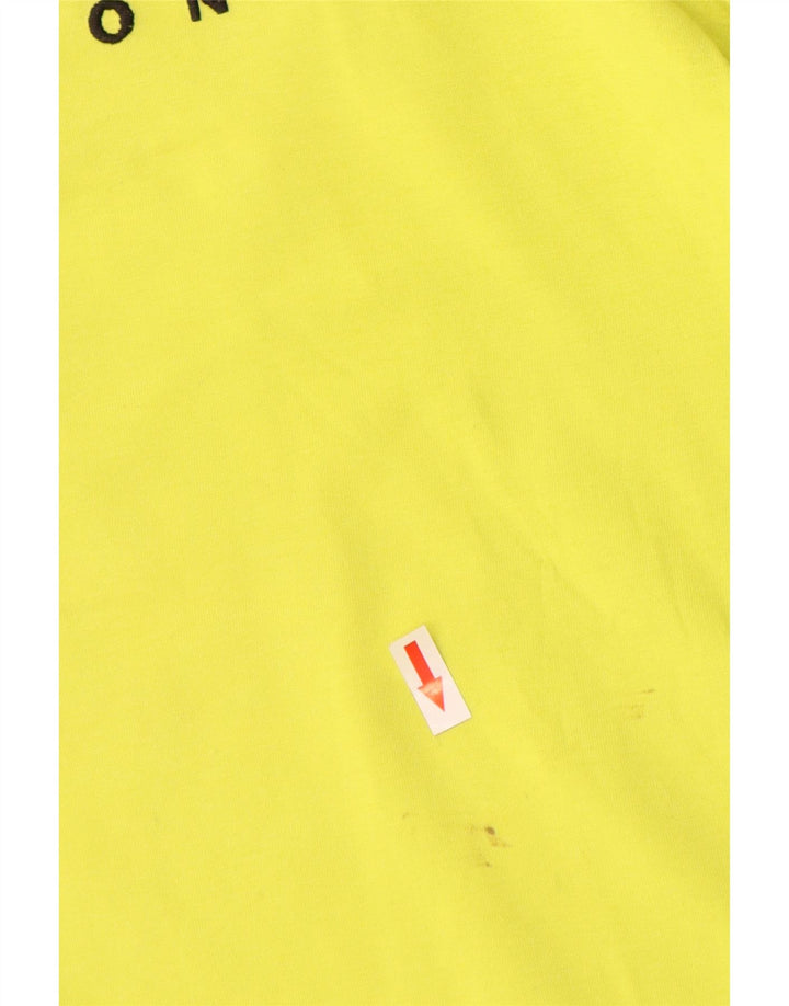 Diesel Hombre Camiseta Gráfica Top XL Algodón Amarillo