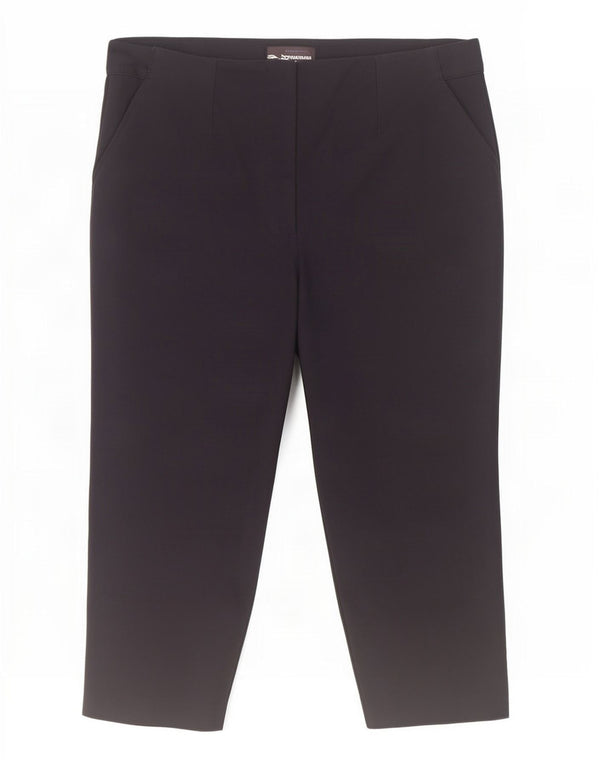 Marks & Spencer Pantalones Capri de Cintura Alta para Mujer UK 18 XL W36 L22 Azul Marino