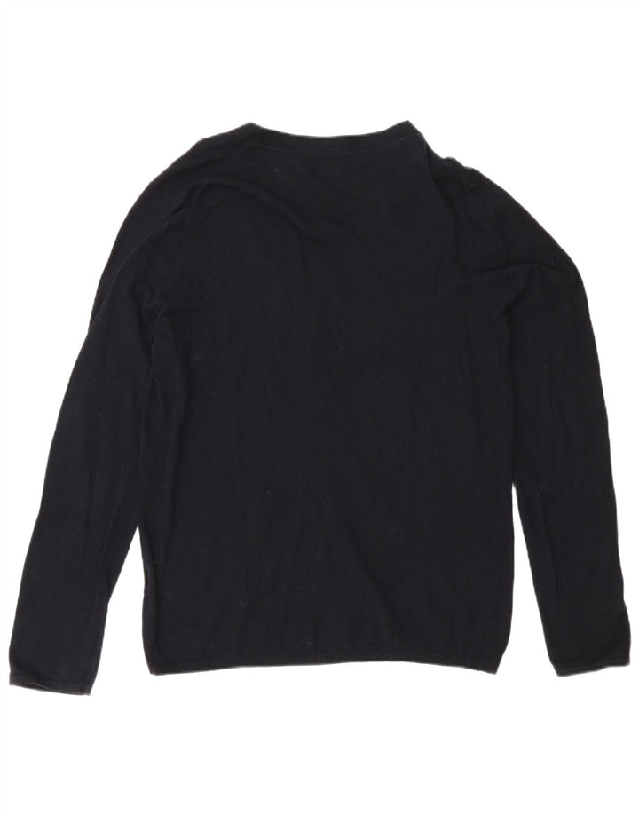 Reiss - Cárdigan para hombre, talla pequeña, algodón negro