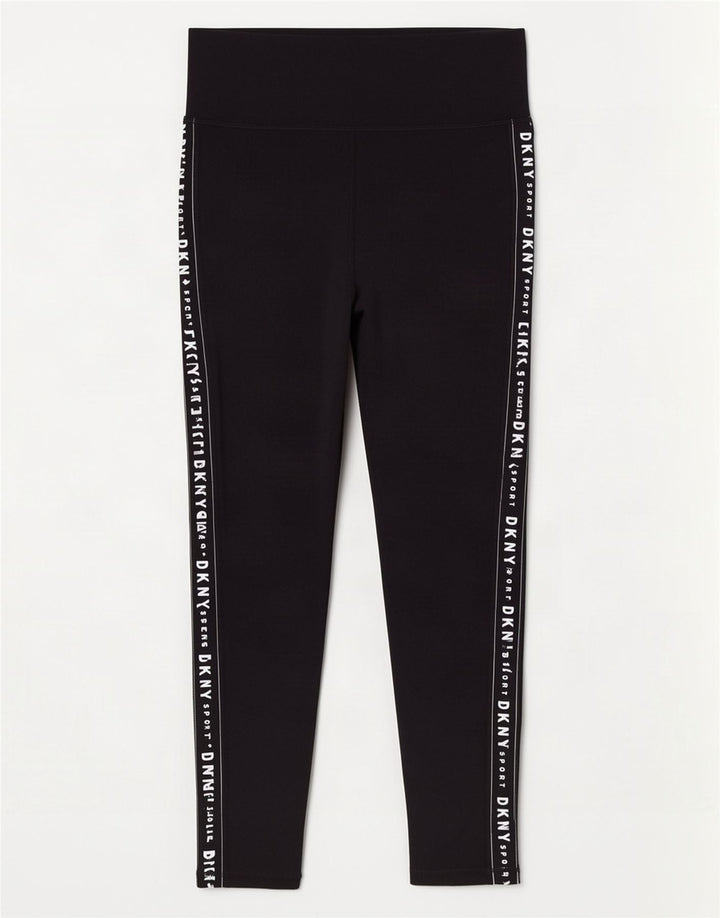Dkny Leggings gráficos para mujer UK 44 Mediano Algodón negro