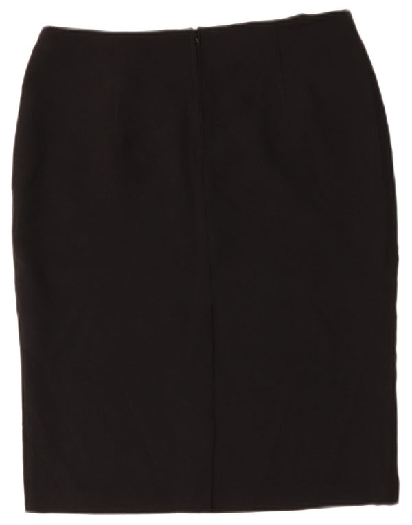Marks & Spencer Falda lápiz para mujer UK 12 Medium W34 Poliéster negro