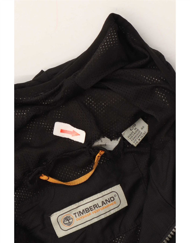 Timberland Chaqueta impermeable con capucha para hombre UK 40 Large Black Nylon