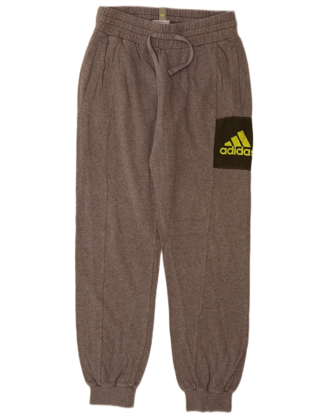 Adidas - Pantalones de chándal para hombre, talla 36/38, algodón gris pequeño