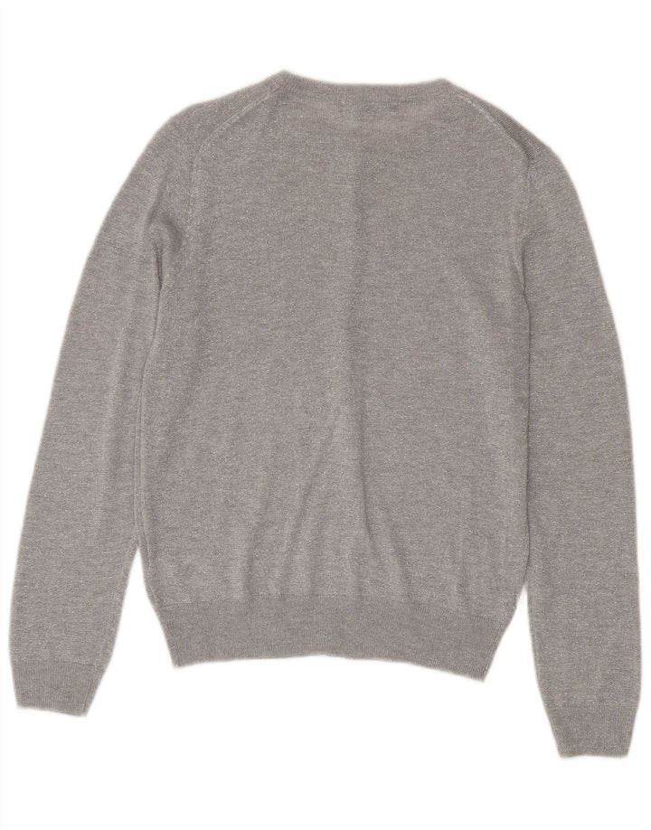 Marks & Spencer - Cárdigan para mujer, talla 40, viscosa moteada plateada mediana