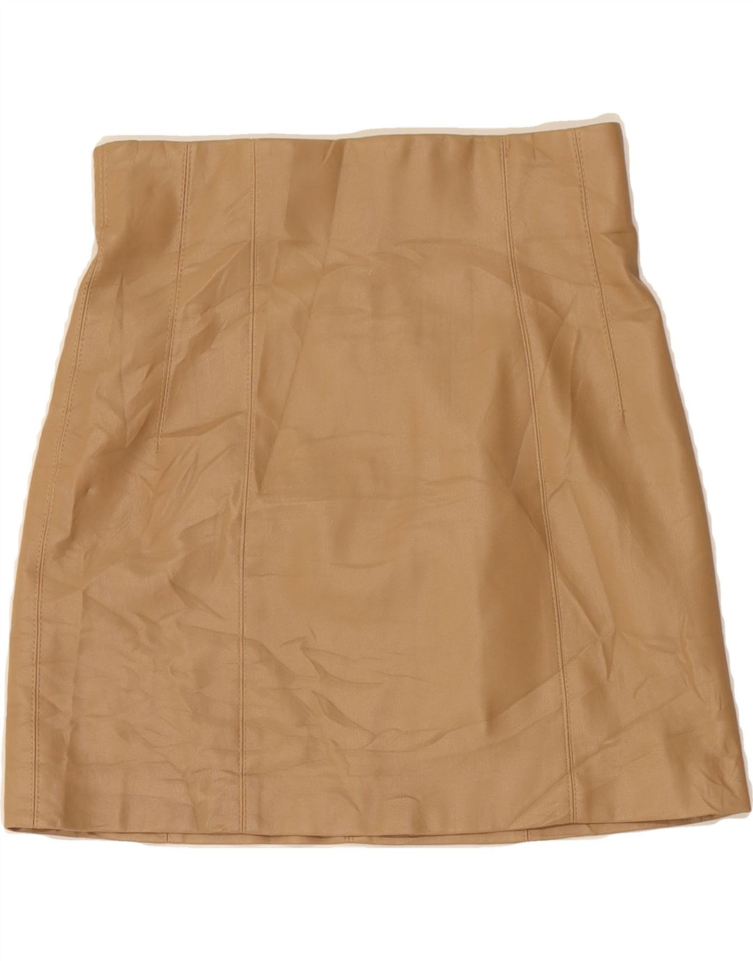 ZARA Womens Faux Leather Mini Skirt Medium W28  Beige Vintage Zara and Second-Hand Zara from Messina Hembry 