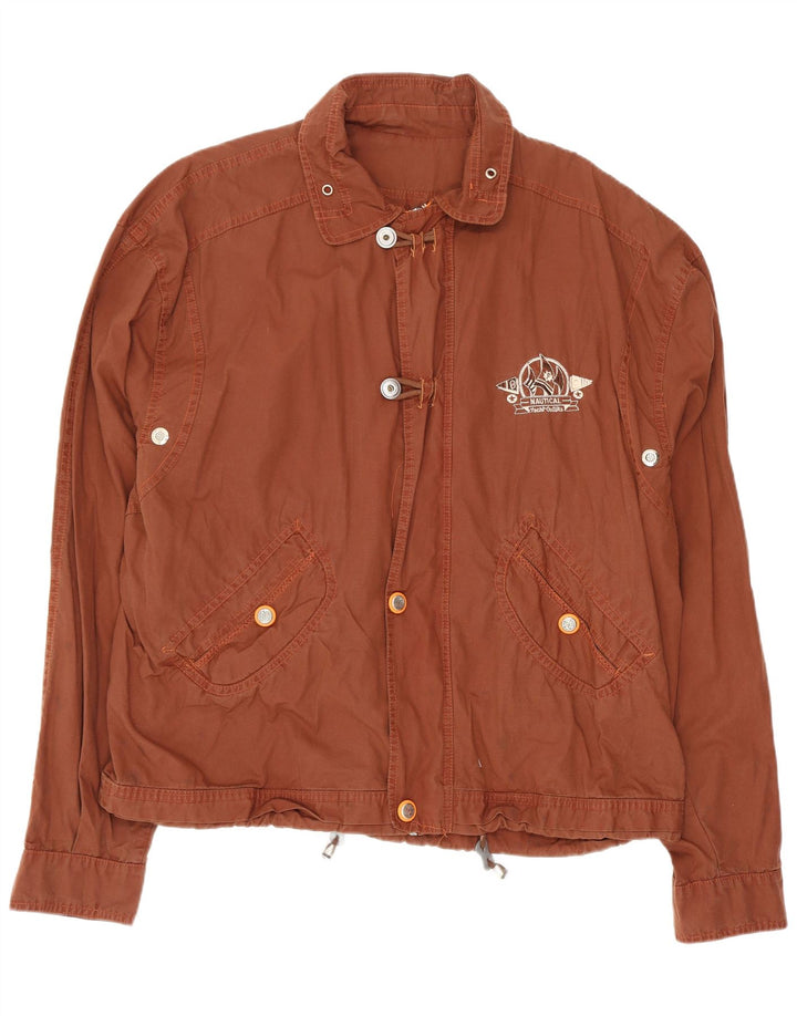 Vintage hombres Yachting chaqueta utilitaria Reino Unido 40 marrón grande
