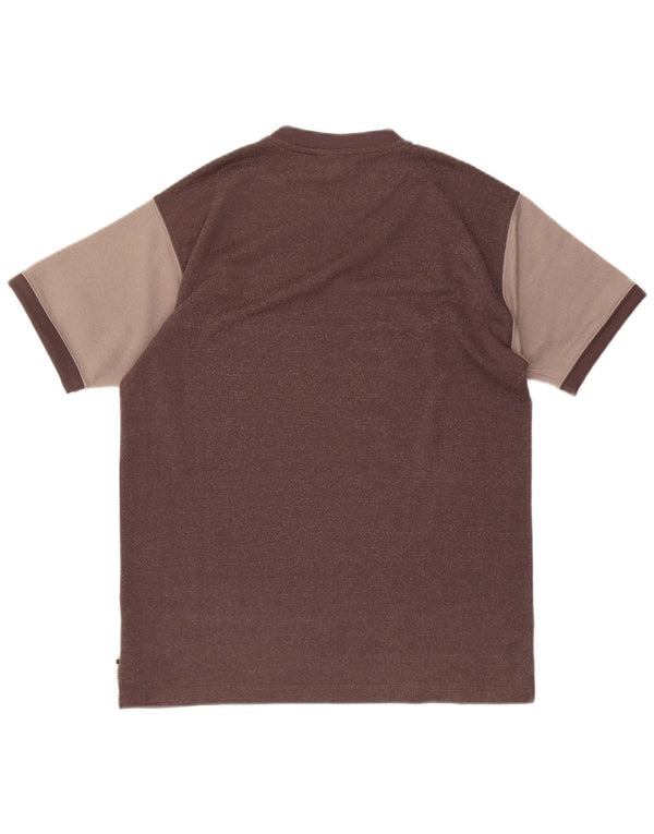 Reebok Hombre Camiseta Top Small Marrón Colorblock