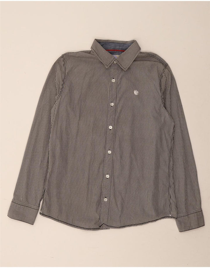 Camisa de hombre Fat Face de algodón a cuadros gris grande