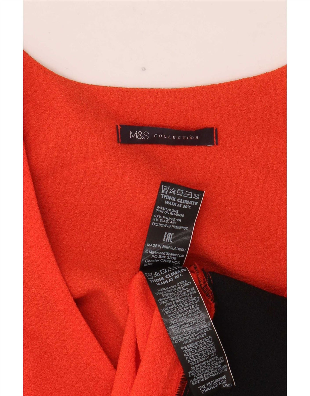 Marks & Spencer Vestido recto para mujer UK 40 Pequeño color naranja