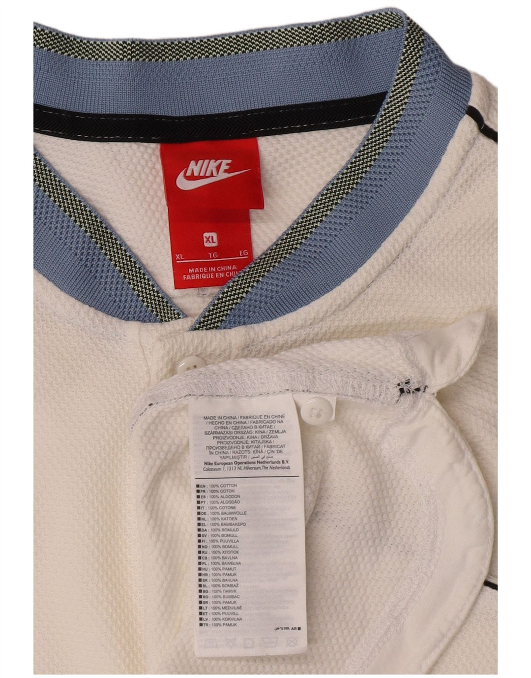 Nike Polo Hombre XL Blanco Algodón