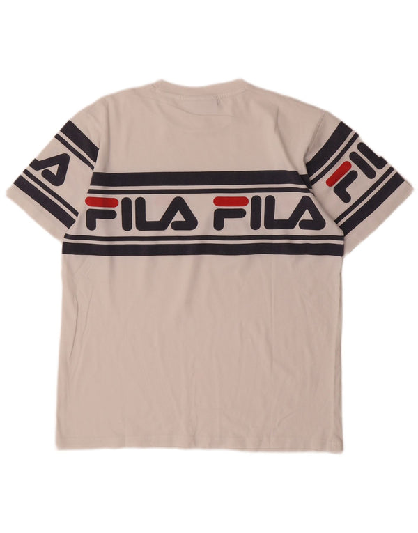 Fila - Camiseta gráfica para hombre, talla pequeña, color blanco