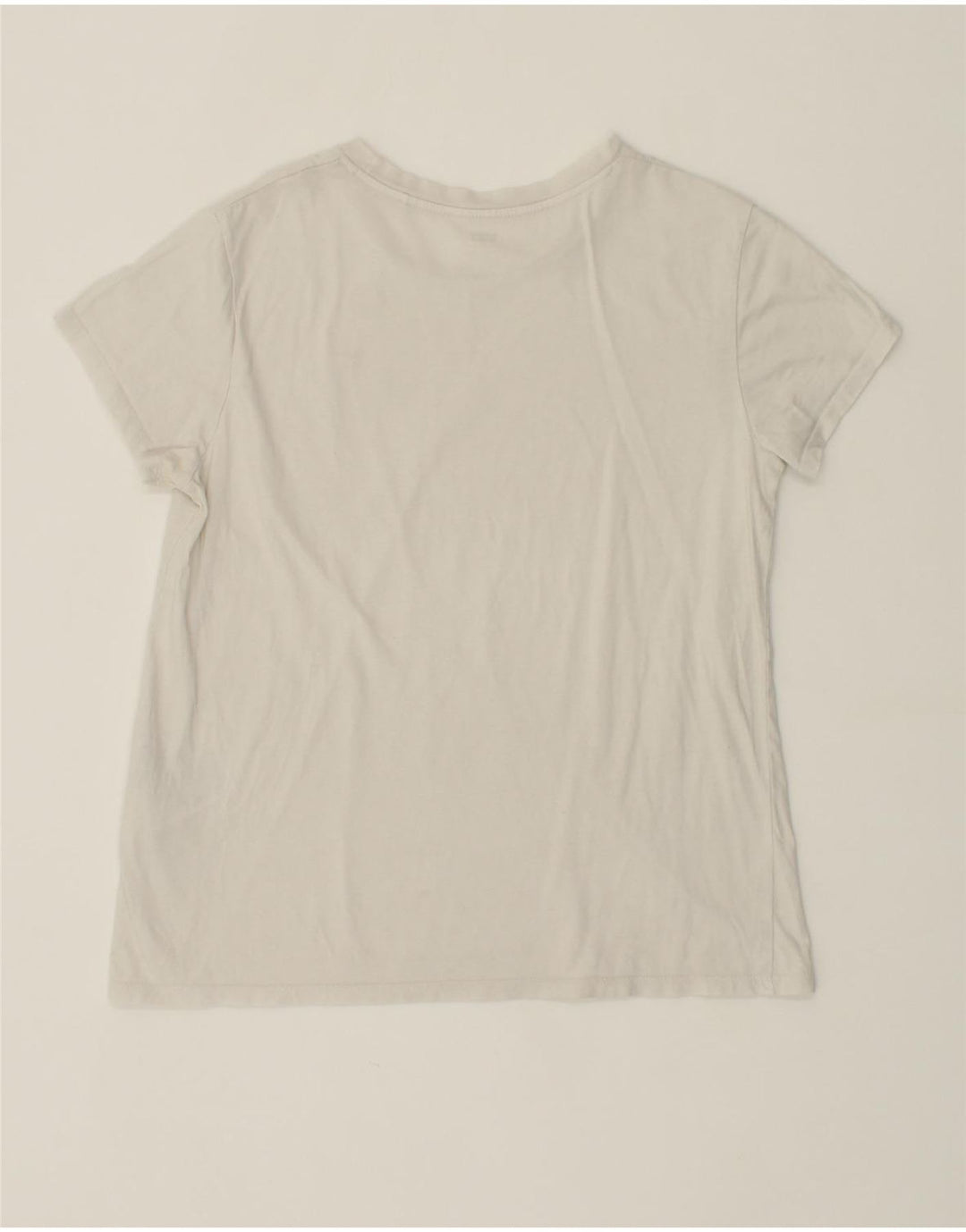 LEVI'S Womens T-Shirt Top UK 16 Large White Cotton Vintage Levi's and Second-Hand Levi's from Messina Hembry 