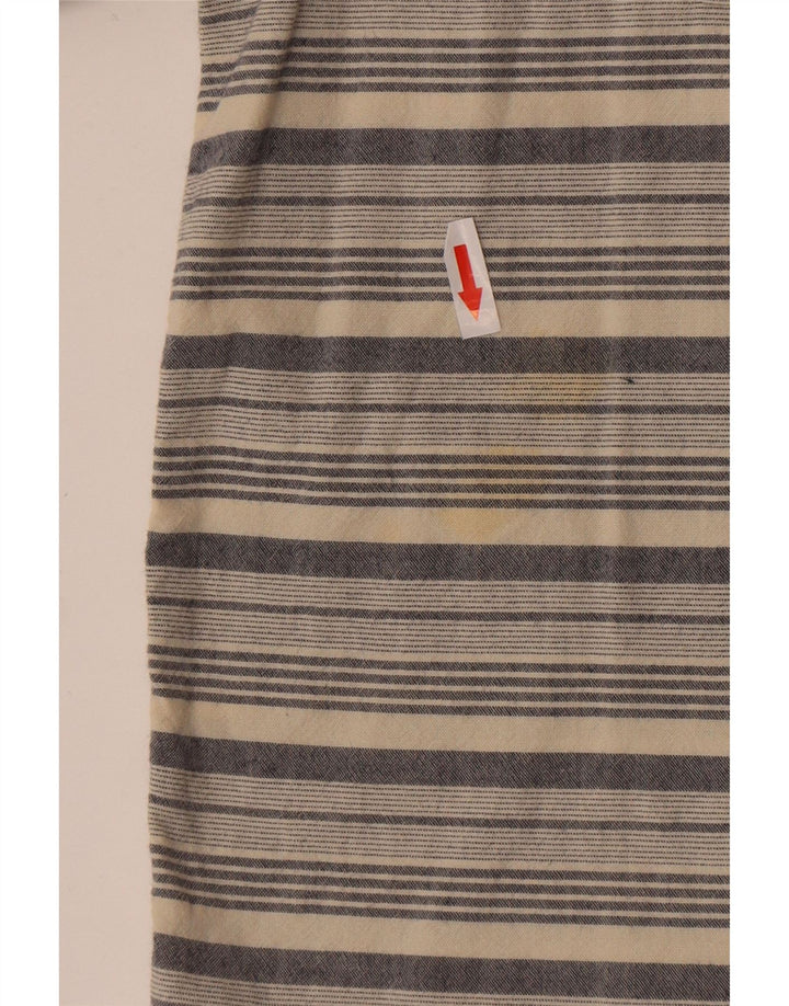 Camisa ajustada de hombre White Stuff de algodón a rayas beige 2XL