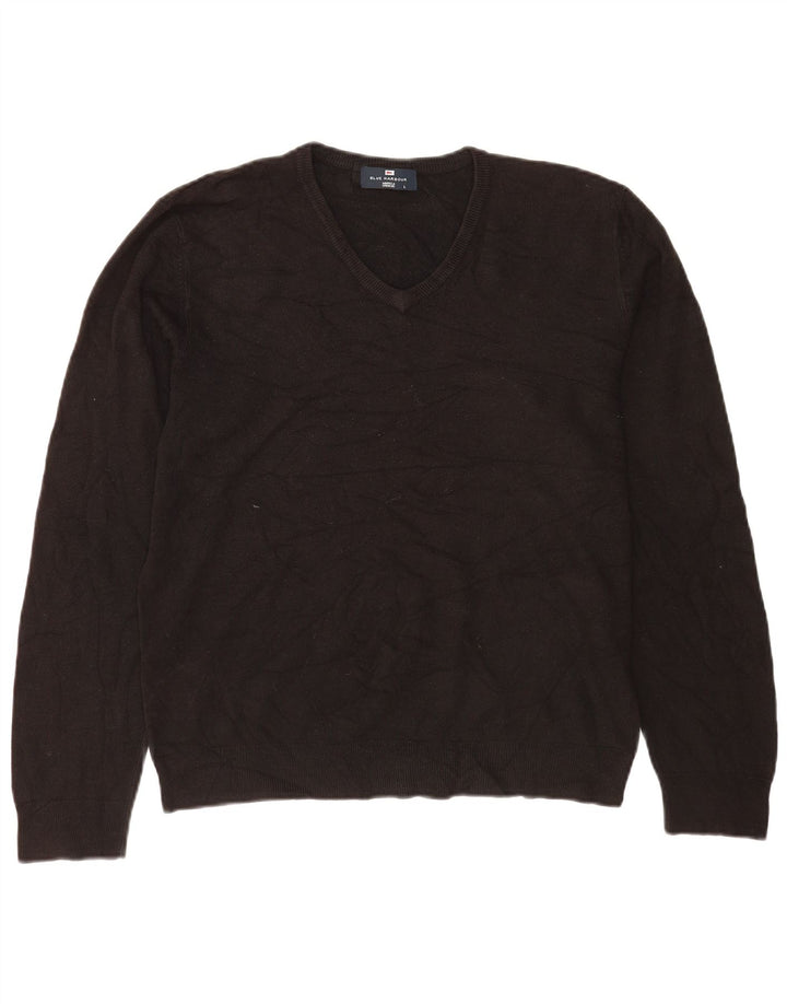 Marks & Spencer Suéter con Cuello en V Blue Harbor para Hombre Acrílico Negro Grande