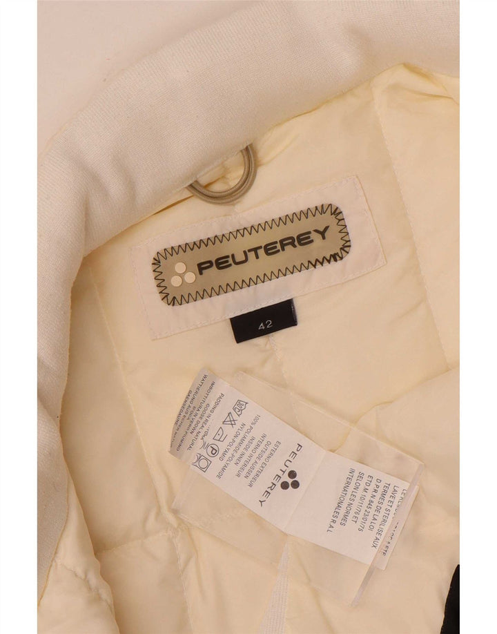 PEUTEREY Chaleco acolchado para mujer EU 42 Large White Nylon