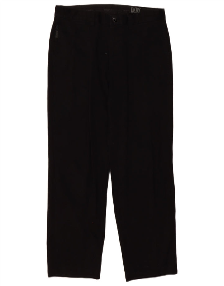 DKNY Pantalón chino recto para hombre W33 L28 Algodón negro