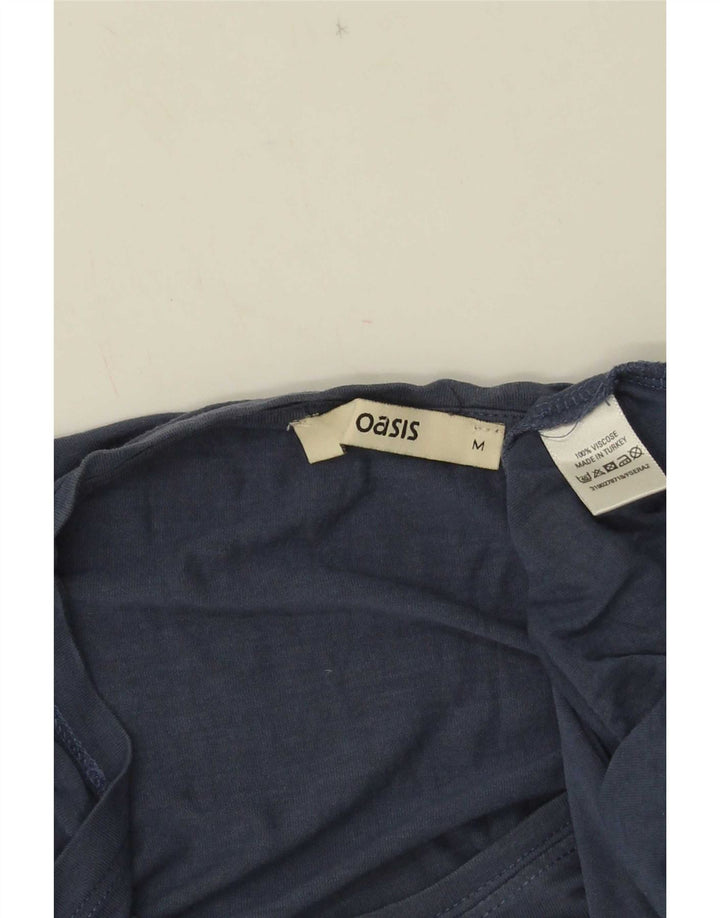 Camiseta Oasis para mujer Top UK 44 Viscosa azul medio