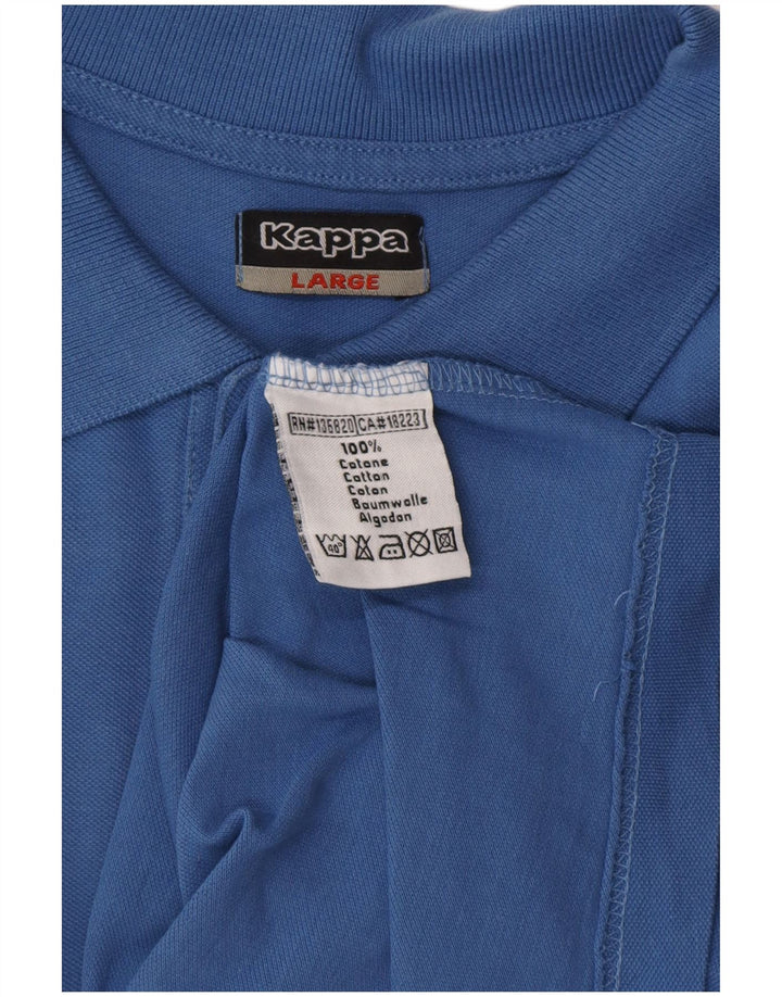 KAPPA Polo Hombre Grande Azul Algodón