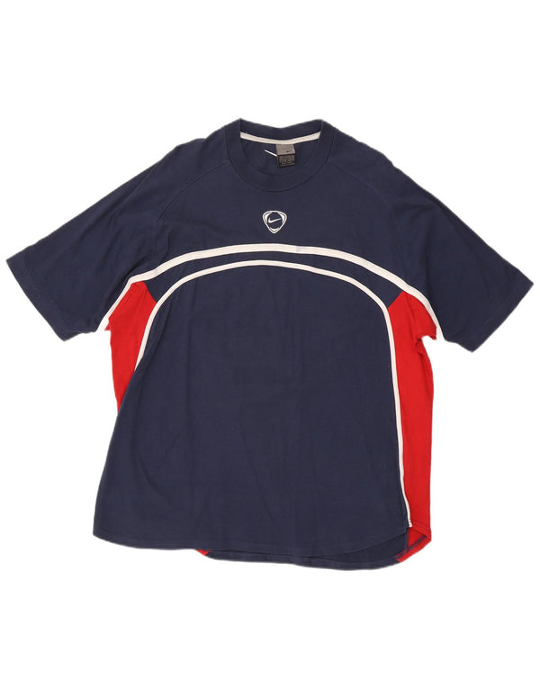 Nike Camiseta para hombre UK 45/47 XL Azul marino Colorblock Algodón