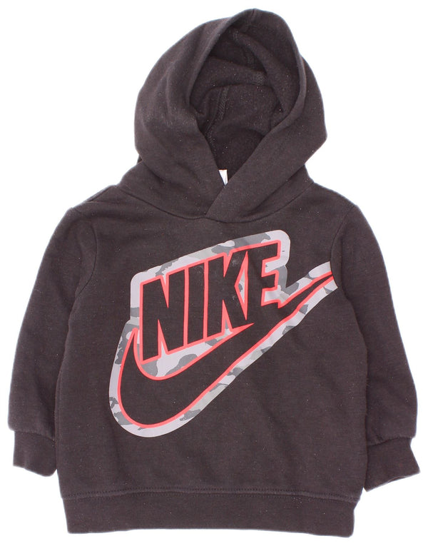 Nike - Sudadera con capucha para bebé, niño, 9-12 meses, algodón negro