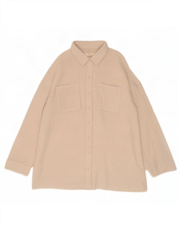 Marks & Spencer Blusa camisera extragrande para mujer UK 46 Large Off White Viscosa
