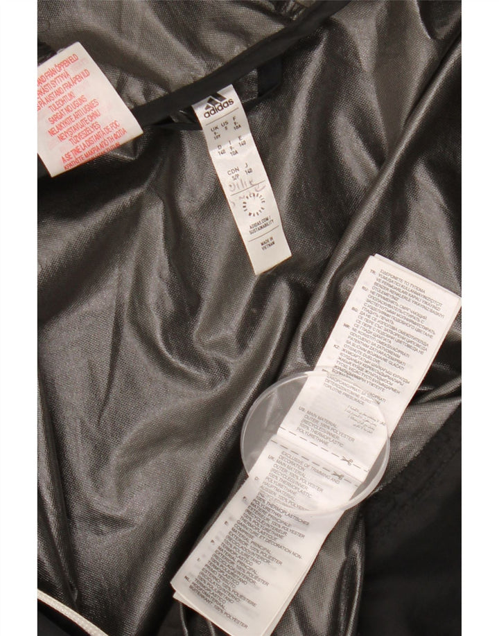 ADIDAS Chaqueta cortavientos con capucha para niño 9-10 años Negro Poliéster