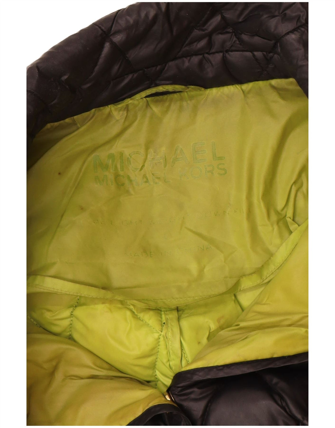 Michael Kors Chaqueta acolchada para mujer UK 12 Medium Azul marino Nylon